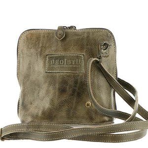 Bed Stu Ventura Leather Crossbody Bag Taupe New
